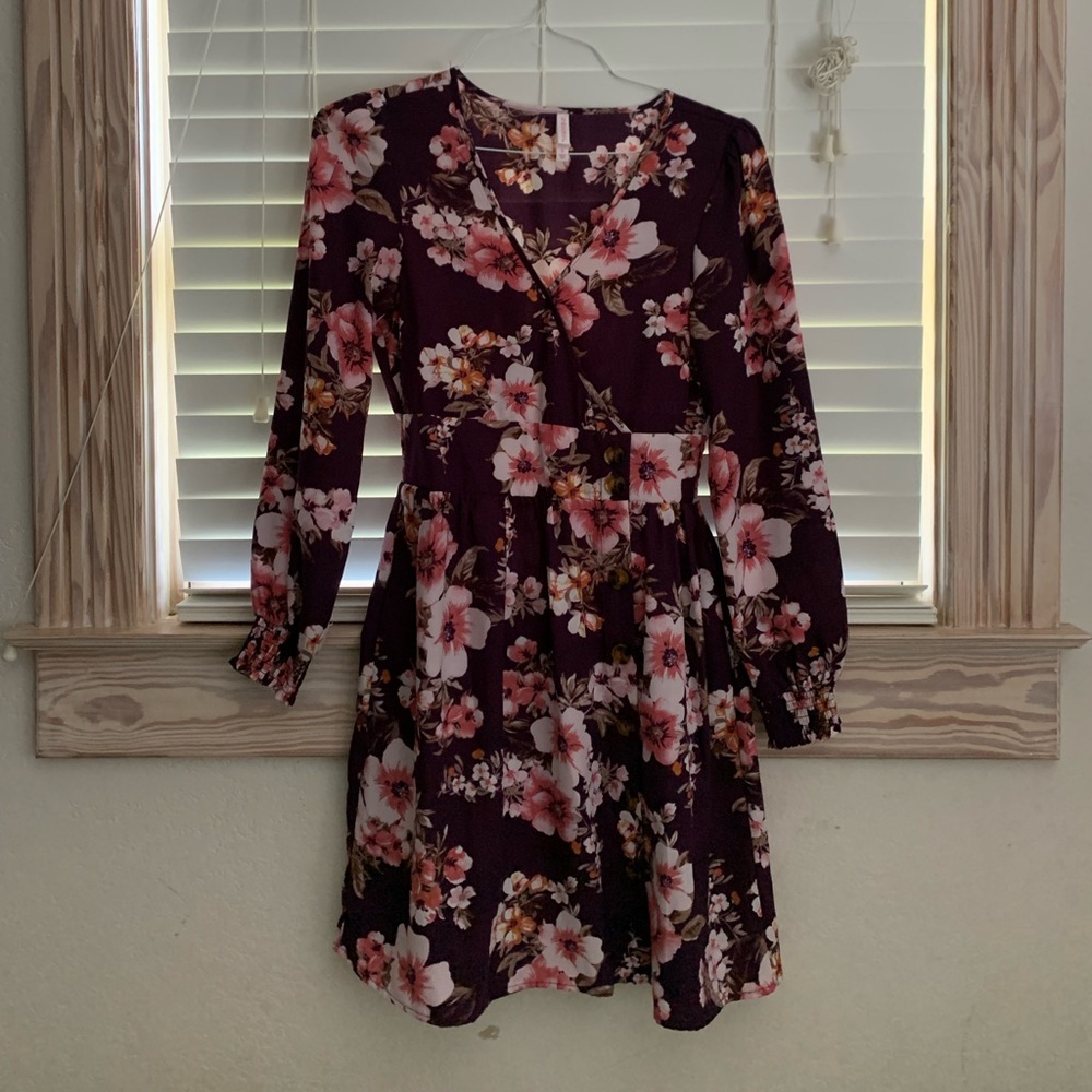 Floral long sleeve dress